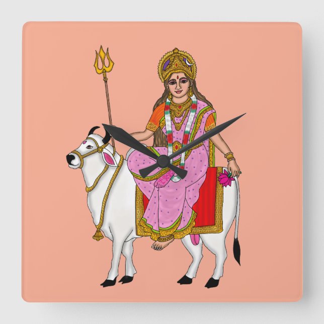 Gudinna Shailputri väggur (Framsida)