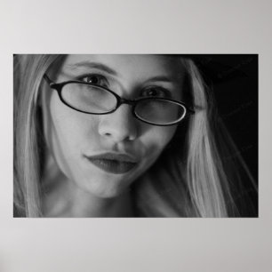 Gudinna som smilar affischen i B&W Poster
