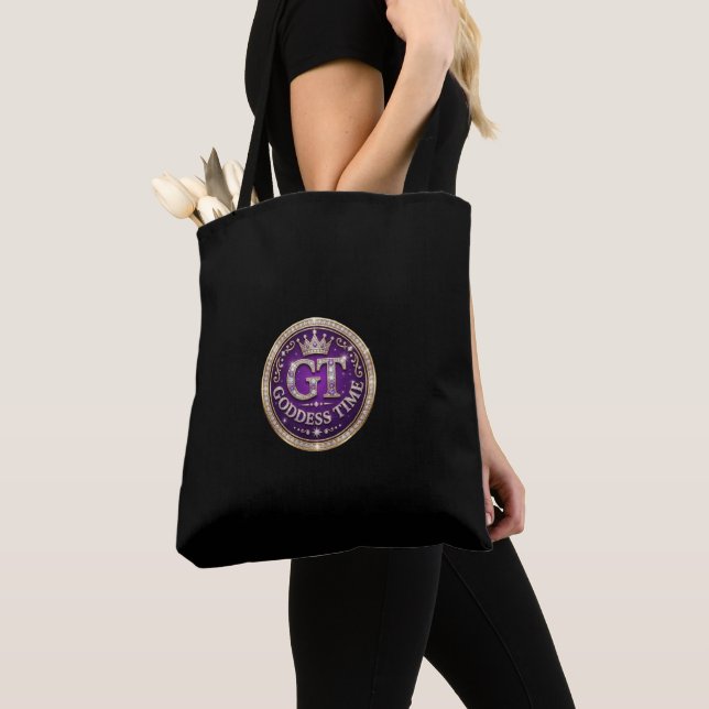 Gudinna Time GT All-Over-Print Totebag Tygkasse (Närbild)