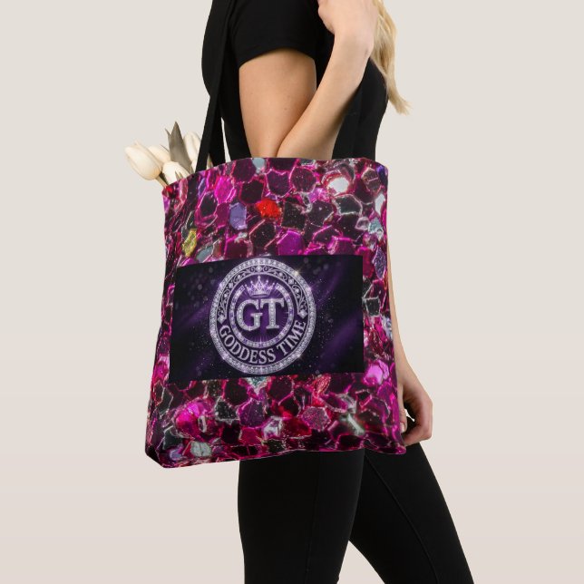 Gudinna Time GT All-Over-Print Totebag Tygkasse (Närbild)