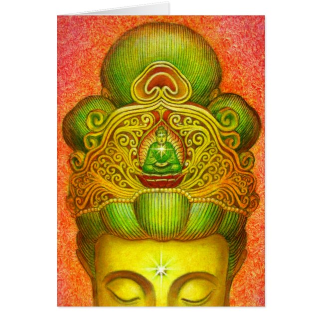 GudinnaKuan Yins krona Hälsningskort (Framsidan)