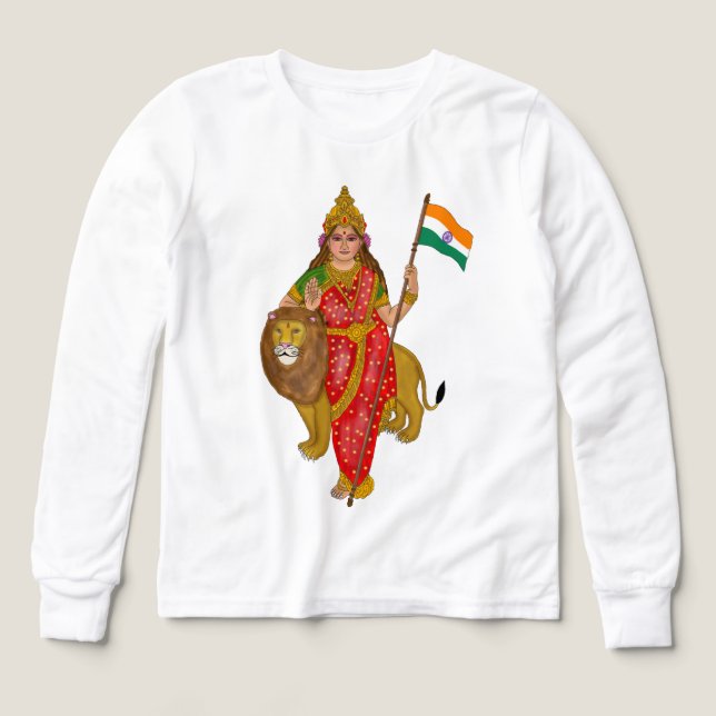 Gudinnan Bharat Mata T-Shirt (Design framsida)