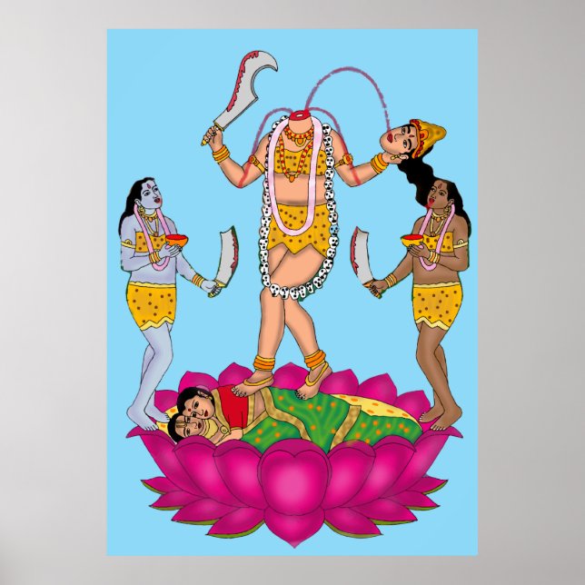 Gudinnan Chinnamastas accessoarer Poster (Framsidan)