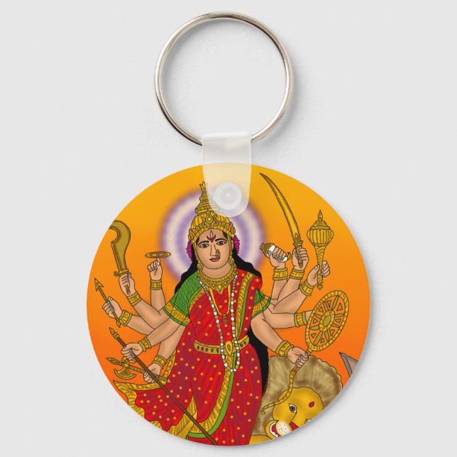 Gudinnan Durga-nyckelring Nyckelring (Framsida)