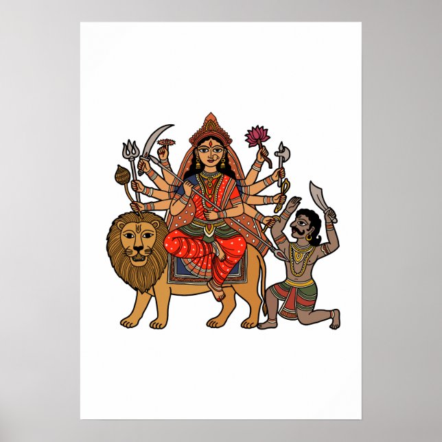 Gudinnan Durga Poster (Framsidan)