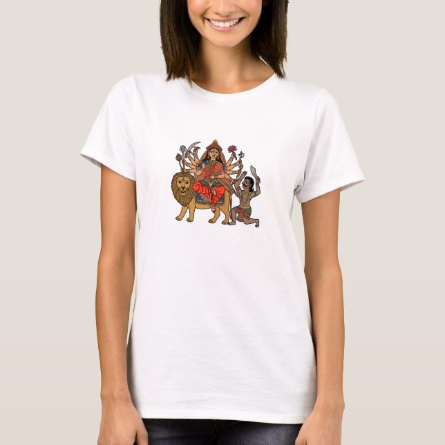 Gudinnan Durga T Shirt (Framsida)