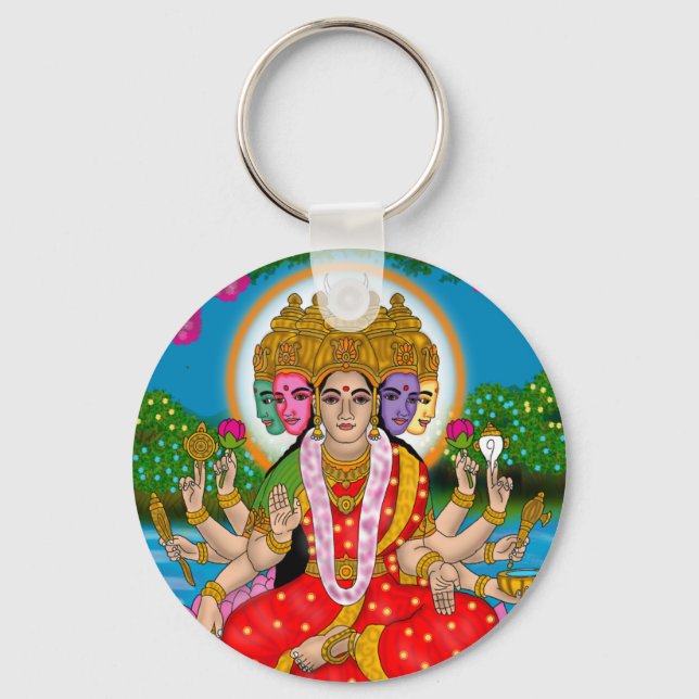 Gudinnan Gayatri Nyckelring (Framsida)
