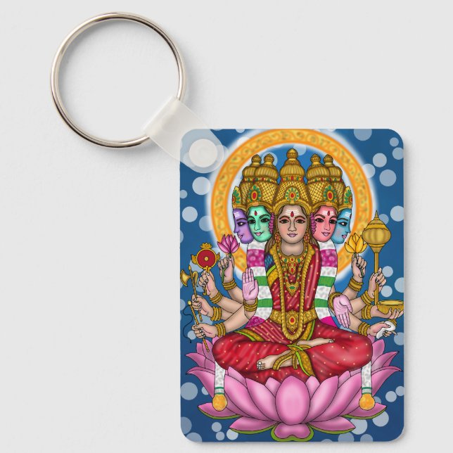 Gudinnan Gayatri Nyckelring (Framsida)