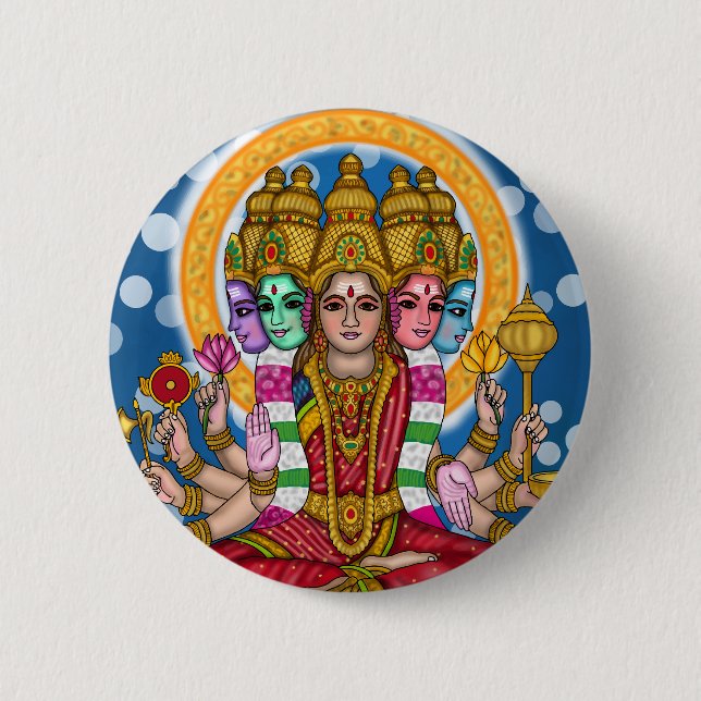 Gudinnan Gayatri Vintage Knapp (Framsida)
