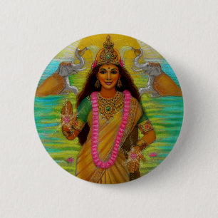 Gudinnan Lakshmi knäppas Knapp
