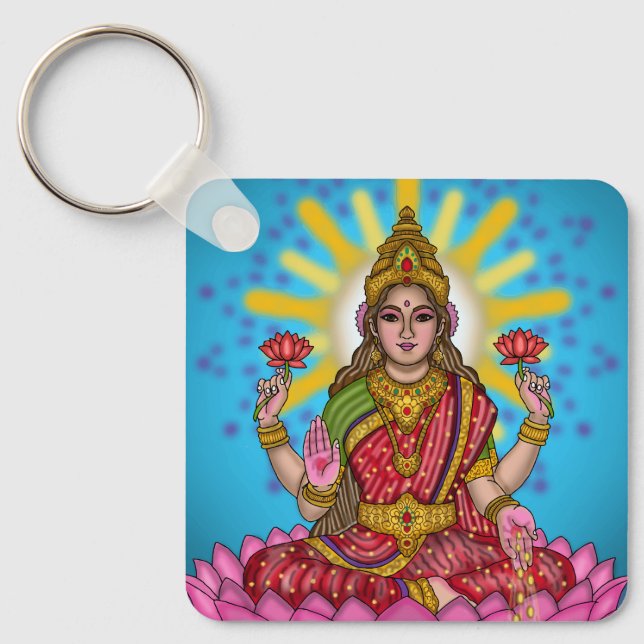 Gudinnan Lakshmi Nyckelring (Framsida)