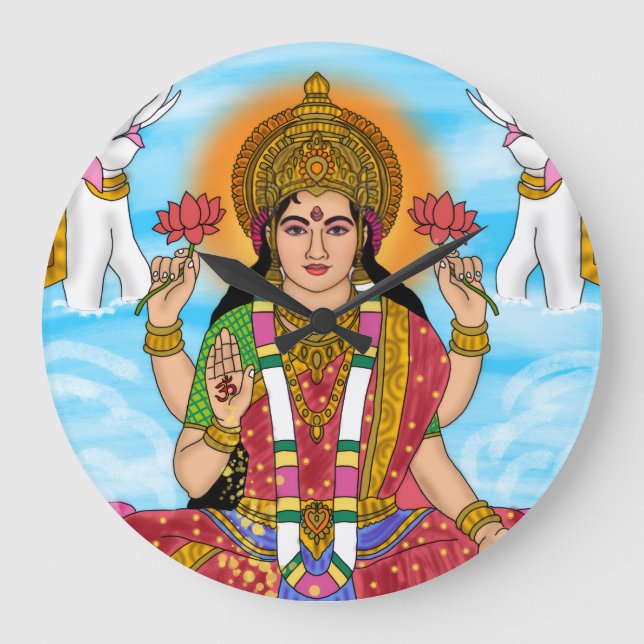 Gudinnan Lakshmi Ur Stor Klocka (Framsida)