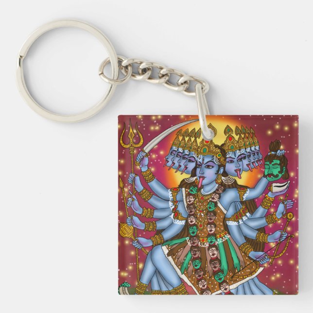 Gudinnan Mahakali Nyckelring (Framsidan)