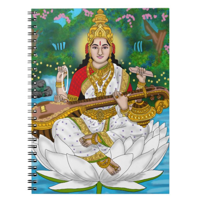 Gudinnan Saraswati  Anteckningsbok (Framsidan)