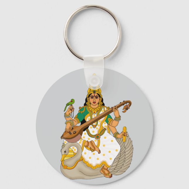Gudinnan Saraswati Nyckelring (Framsida)