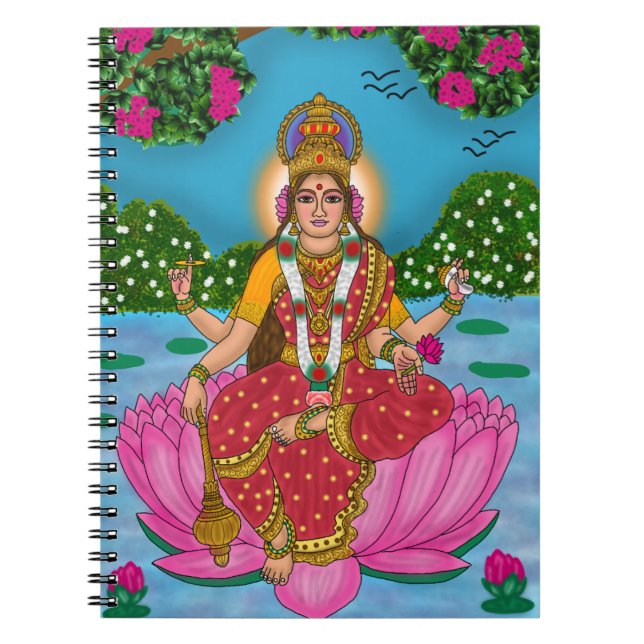 Gudinnan Siddhidatri  Anteckningsbok (Framsidan)