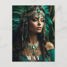 *~ GUDINNANS FÖDELSEDAG Emerald Boho AP53