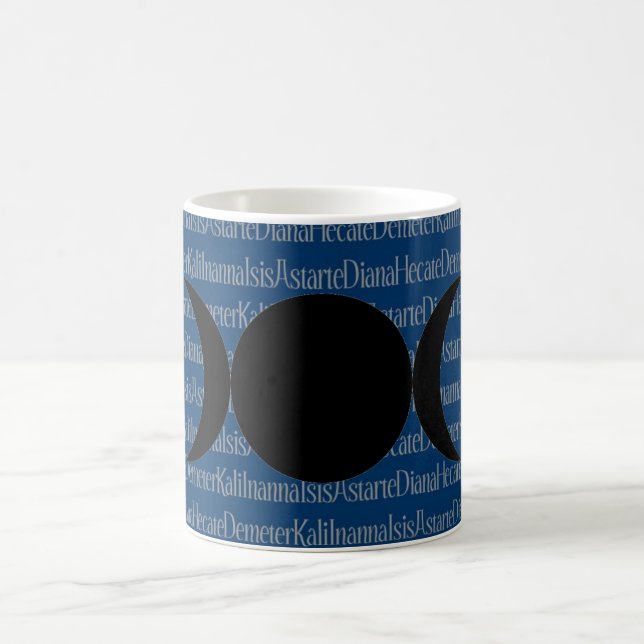 Gudinnaramsa (blått) kaffemugg (Center)