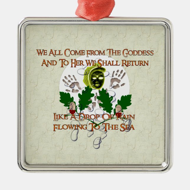 Gudinnasång Julgransprydnad Metall (Framsidan)