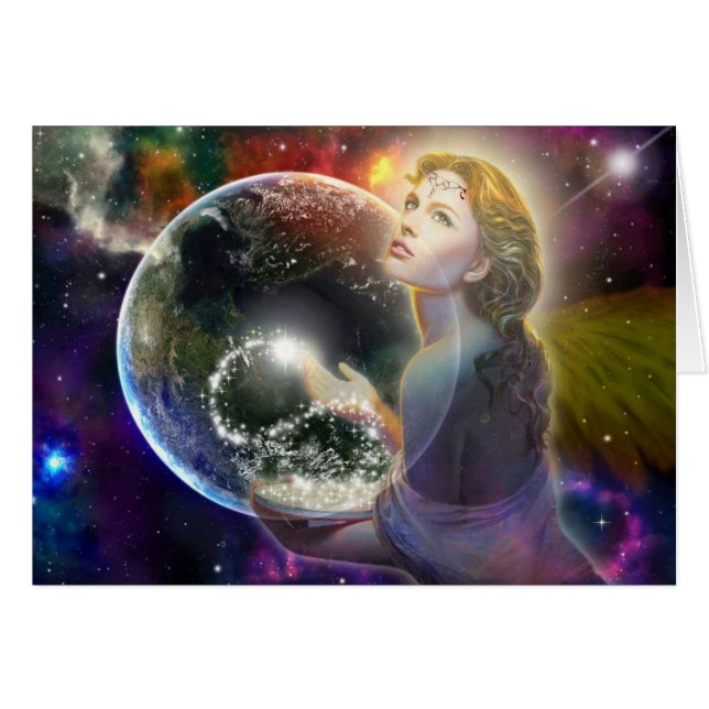 Gudinnaserie: Jordande Hälsningskort (Framsidan Horizontal)