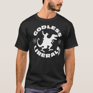 Gudlös frisinnad officiell logotypmanar mörka t-shirt