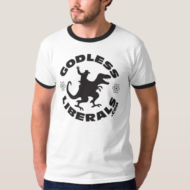 Gudlös frisinnad officiell logotypmanar skjorta tee (Framsida)