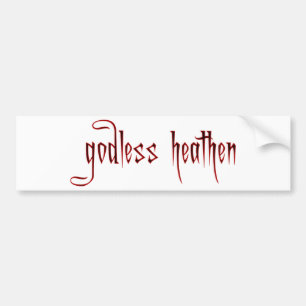 gudlös hedning bildekal