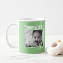 GudModer | Personlig Foto och Namn Grönt Kaffemugg