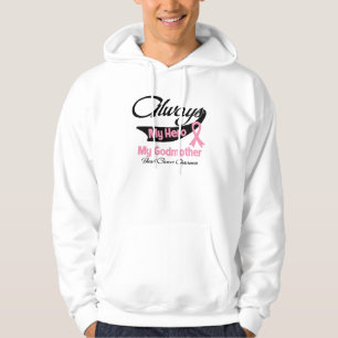 Gudmor - alltid min hjälte - bröstcancer hoodie