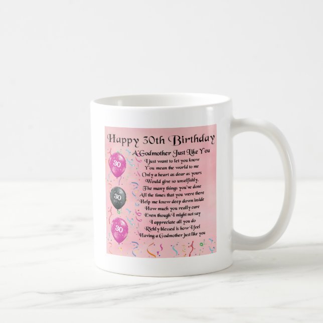 Gudmordikt - 30års födelsedagdesign kaffemugg (Höger)