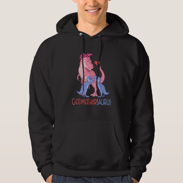 Gudmorsaurus Rex Dinosaur Gudmor Saurus Fami Hoodie (Framsida)