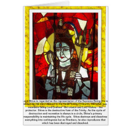 Gudom för Lord Shiva av hinduisk Trinity Hälsningskort