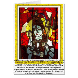 Gudom för Lord Shiva av hinduisk Trinity Hälsningskort