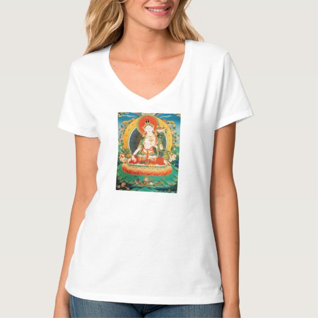 GUDOM FÖR VITTARA BUDDIST T SHIRT (Framsida)