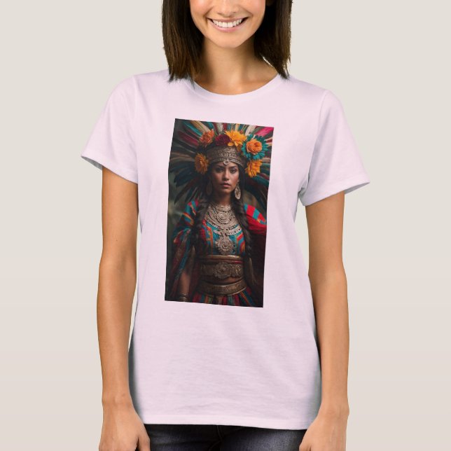 Gudom Xochiquetzal - Mexikanska Aztec Mythology T Shirt (Framsida)
