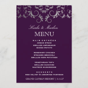 Gudomlig aubergine för silver 311 meny