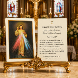 Gudomlig barmhärtighet Jesus Elegant katolsk bröll Visitkort