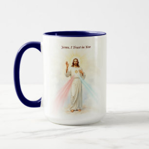 Gudomlig barmhärtighet Jesus jag litar på Dig kato Mugg