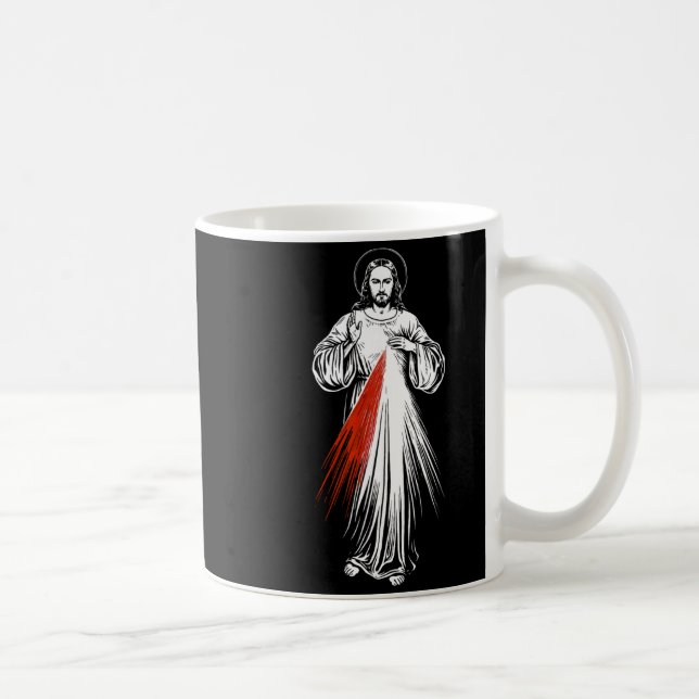 Gudomlig barmhärtighet Jesus katolsk tro helig bil Kaffemugg (Höger)