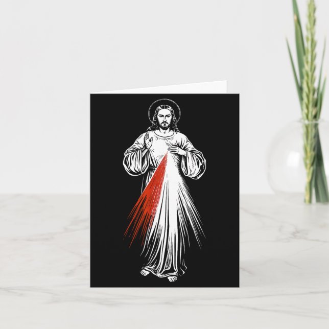 Gudomlig barmhärtighet Jesus katolsk tro helig bil Kort (Framsida)