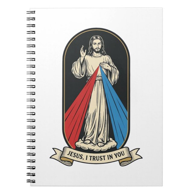 Gudomlig barmhärtighet Jesus Vintage Anteckningsbok (Framsidan)