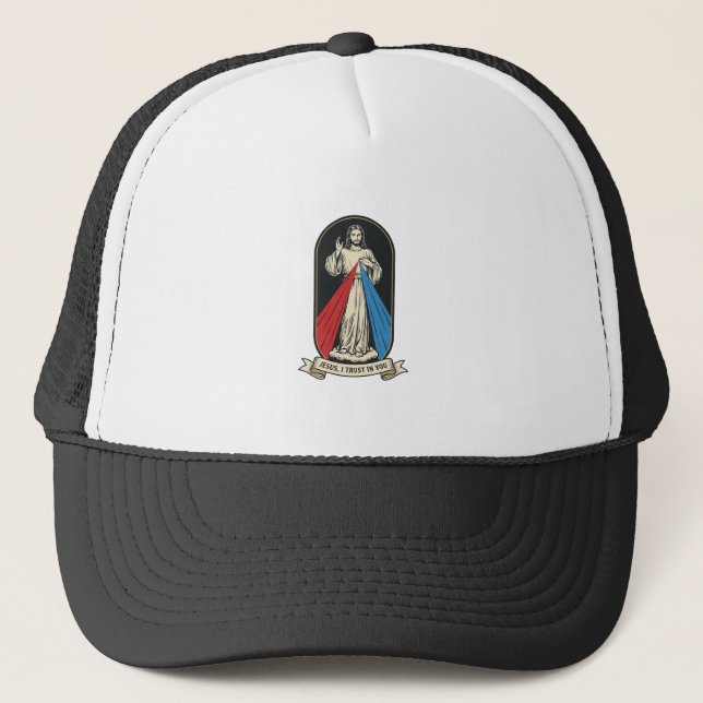 Gudomlig barmhärtighet Jesus Vintage Keps (Framsida)