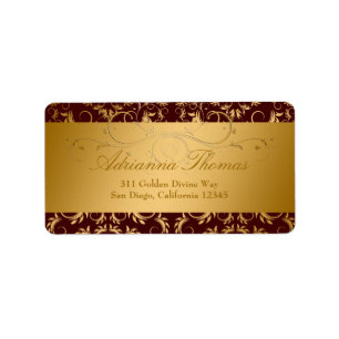 gudomlig choklad 311-Golden Adressetikett