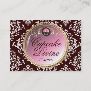 gudomlig damast 311-Cupcake Visitkort