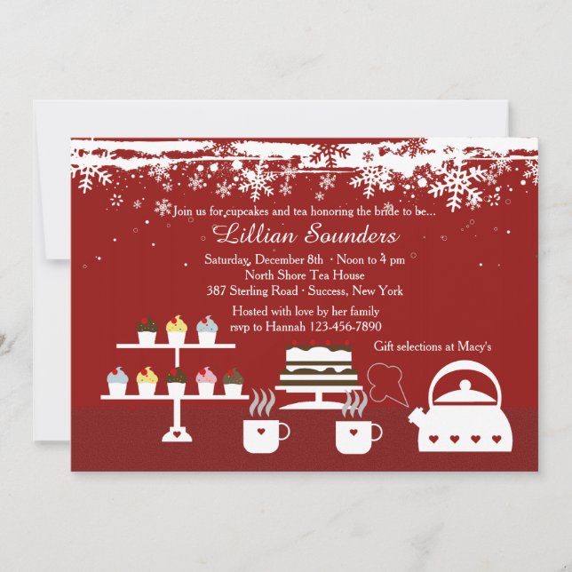 Gudomlig efterrättVinter-Tema inbjudan (Framsida)