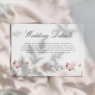 Gudomlig Elegant Rosenträdgård Bröllopsdetaljer Tilläggskort