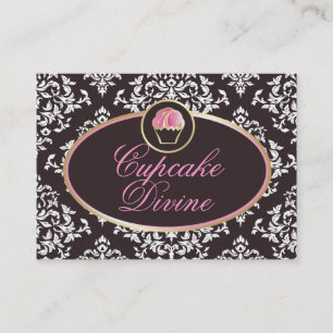 gudomlig fast damast 311-Cupcake Visitkort