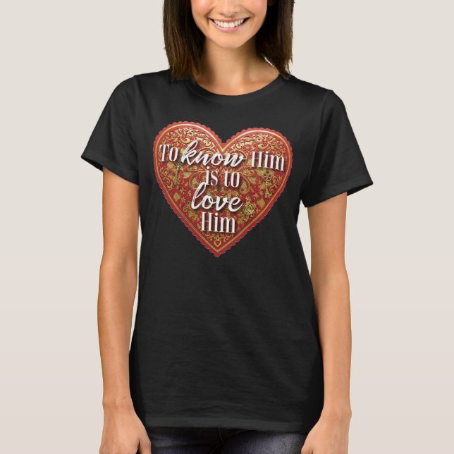 Gudomlig förbindelse - Kärlek/Hjärta T Shirt (Framsida)