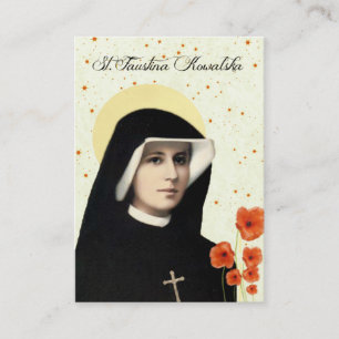 Gudomlig förskoning av Jesus ChapletSt. Faustina Visitkort