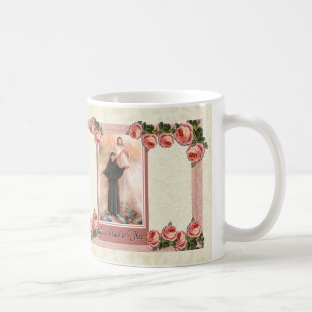 Gudomlig förskoning Jesus för St. Faustina litar Kaffemugg (Höger)